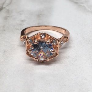 Brand new Sara Rose Gold Crystal Ring